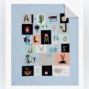 Pottery Barn Kids twin sized Alphabet Quilt and Standard sham